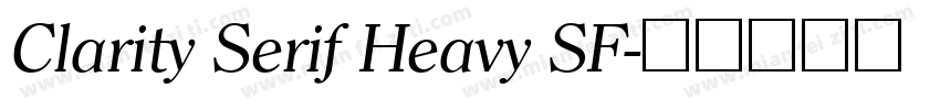 Clarity Serif Heavy SF字体转换